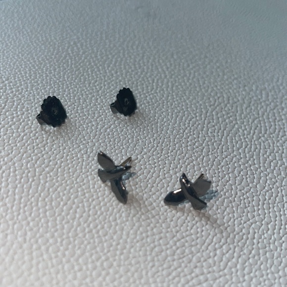 Elizabeth and James rhodium bird studs - Picture 4 of 5